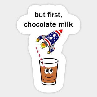 Chocolate milk and rocket Sticker